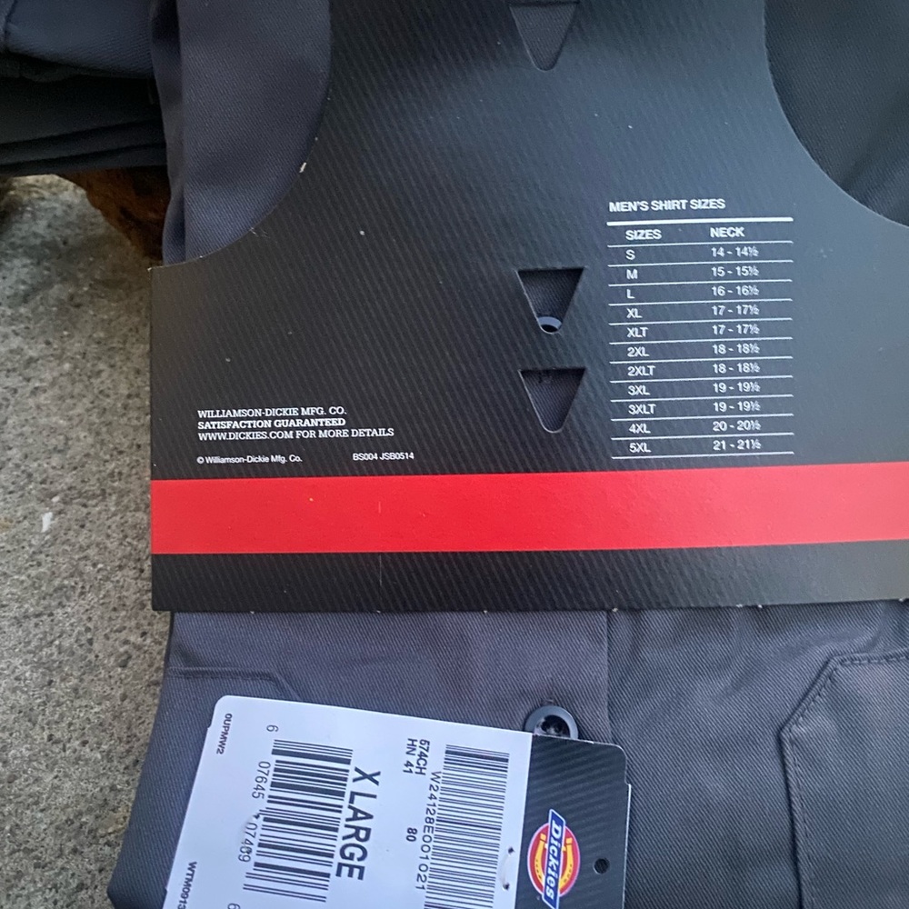 Dickies work shirt and pants